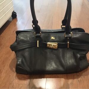Burberry Black Leather Satchel